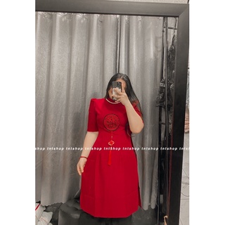 ÁO DÀI CÁCH TÂN THÊU CHỮ [ TNT SHOP BIGSIZE 60KG 90KG ]