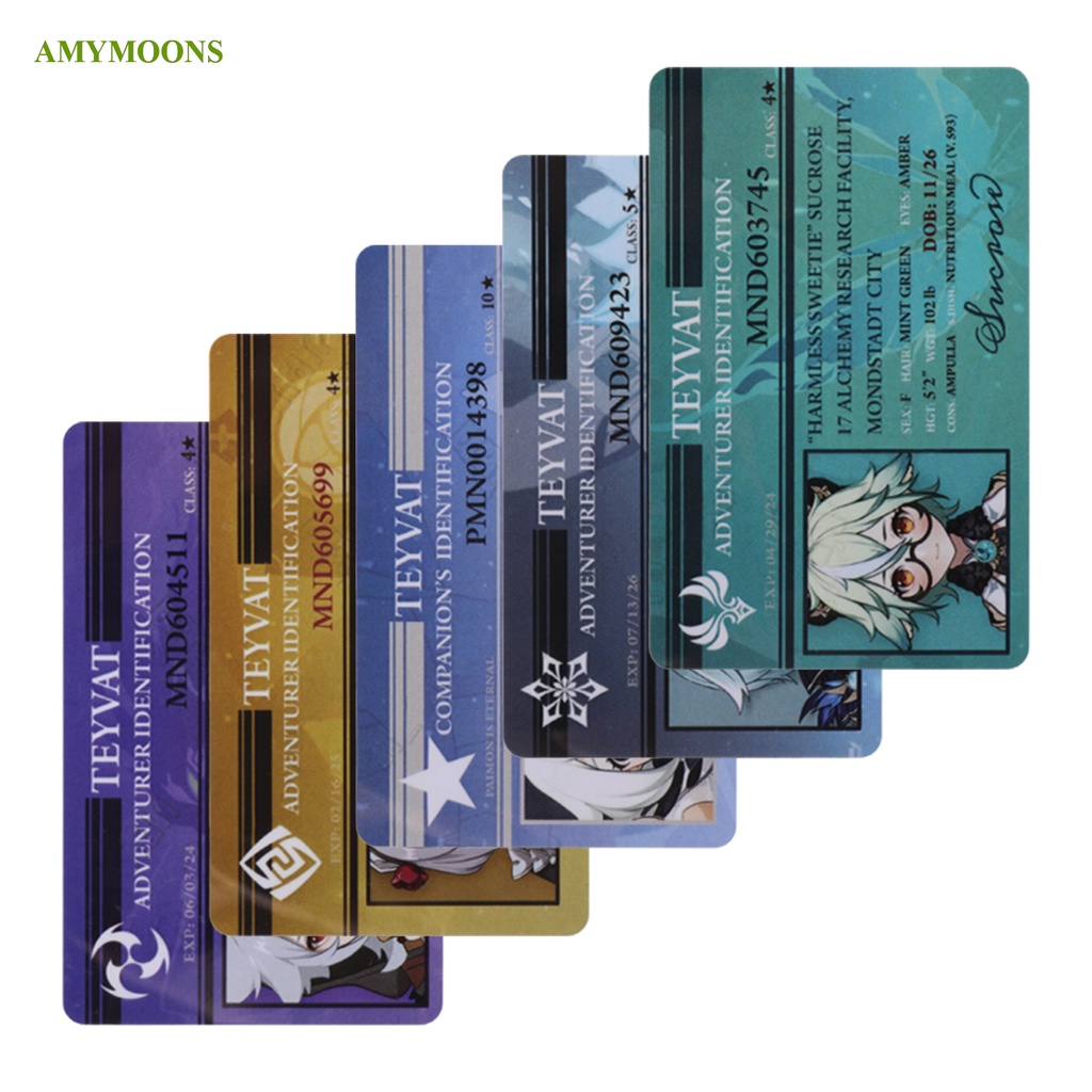 Bộ Sưu Tập Thẻ Ảnh Amyoons Genshin Va Chạm Anime Bằng Pvc