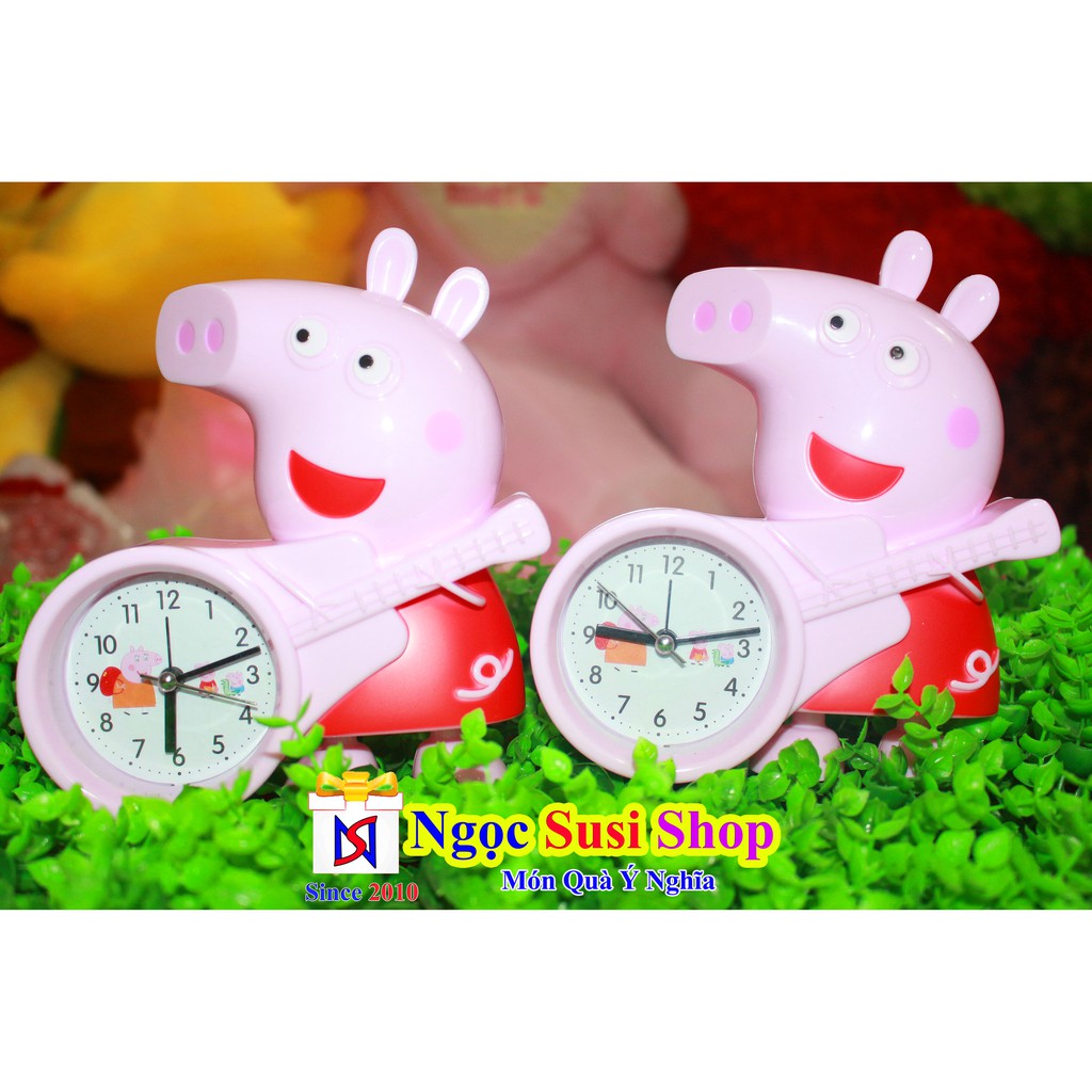 Đồng Hồ Heo Peppa Cầm Đàn Siêu Dễ Thương + Tặng Kèm Pin - Bán Lẻ Giá Sỉ