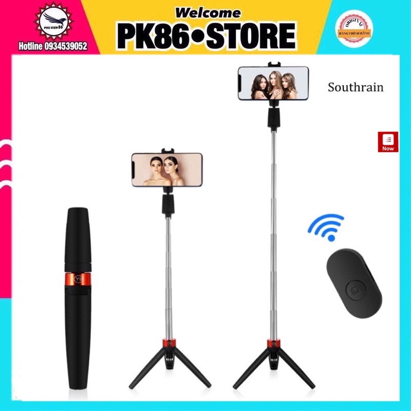 Gậy chụp ảnh, tripod selfie livestream tự sướng quay phim Y9, kiêm giá đỡ 3 chân quay tiktok có remote