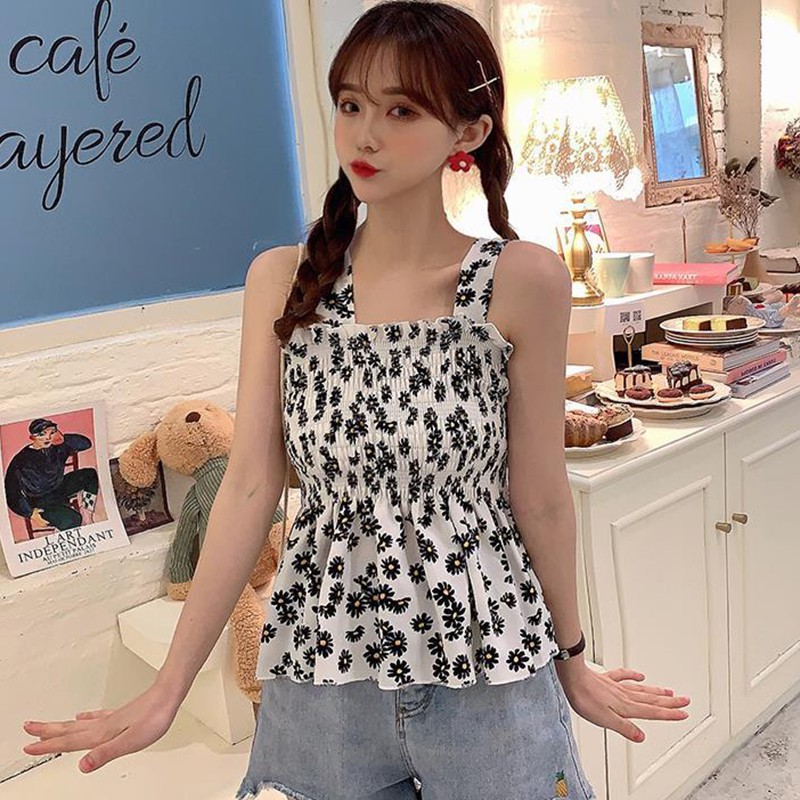 Women Fashion Causal Daisy Cami Tops Summer Vest Sleeveless Camisole | BigBuy360 - bigbuy360.vn
