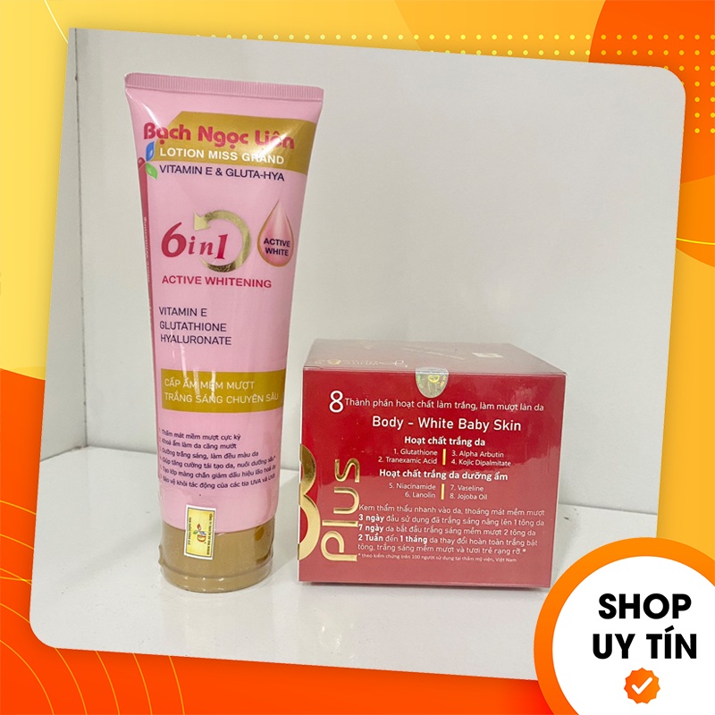 [Chính Hãng] Kem Body Bạch Ngọc Liên White Baby Skin 8 Plus - 8936079451202