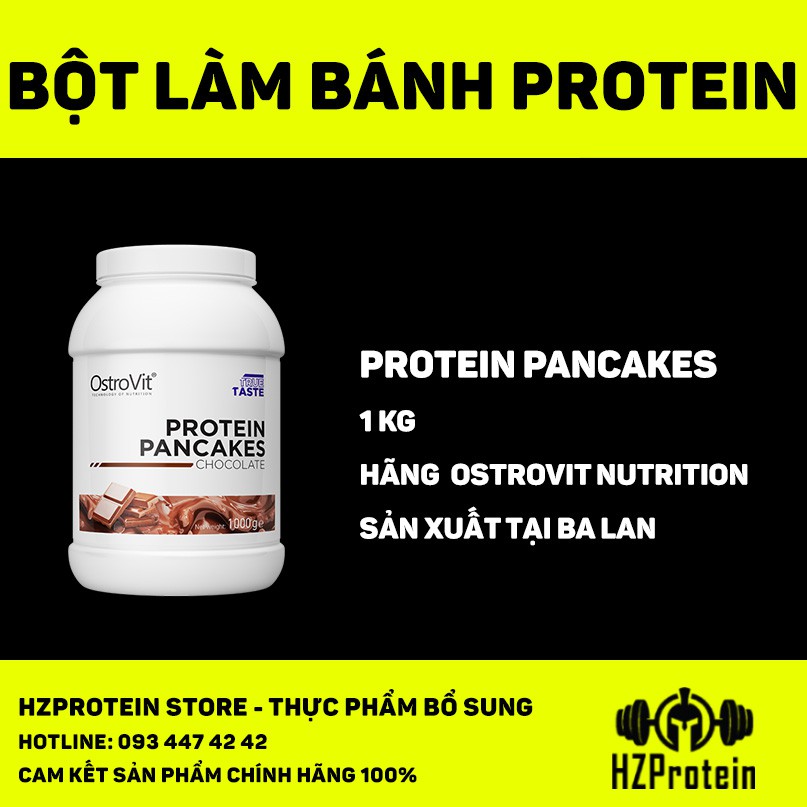 OSTROVIT PROTEIN PANCAKE- BỘT LÀM BÁNH GIÀU PROTEIN, BỮA ĂN NGON TIỆN LỢI (1 KG)