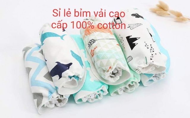 [QUÀ TẶNG] Tã vải,Bỉm vải chống hăm, chống tràn Mommykids size M (1-24 tháng) 6 miếng