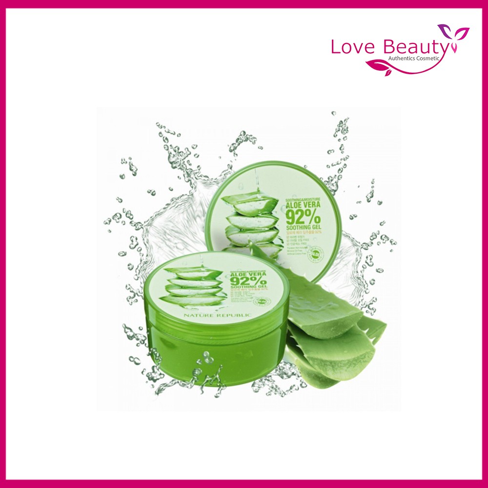 Gel lô hội nature republic dưỡng ẩm, làm dịu da cháy nắng, tổn thương
