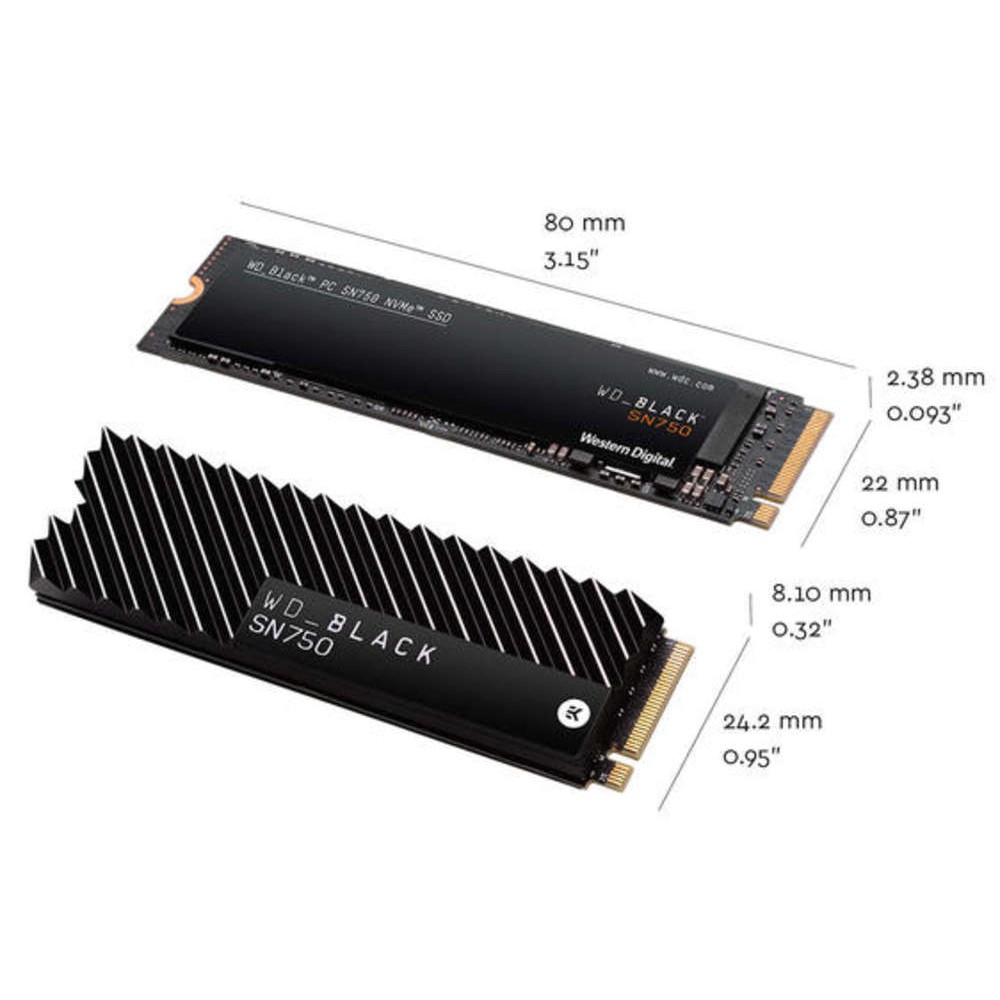 Ổ Cứng SSD Western Digital Black SN750 PCIe Gen3 x4 NVMe M.2 500GB WDS500G3X0C