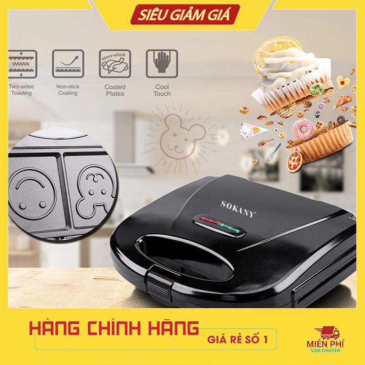 Máy nướng bánh mỳ kẹp sandwich hình mặt cười