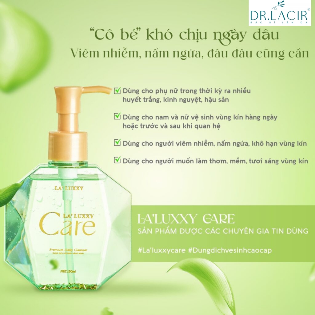 Dung dịch vệ sinh La'Luxxy Care giúp ngừa nấm ngứa,duy trì độ ẩm La'Luxxy Care DR.LACIR Chai 150ml LM41