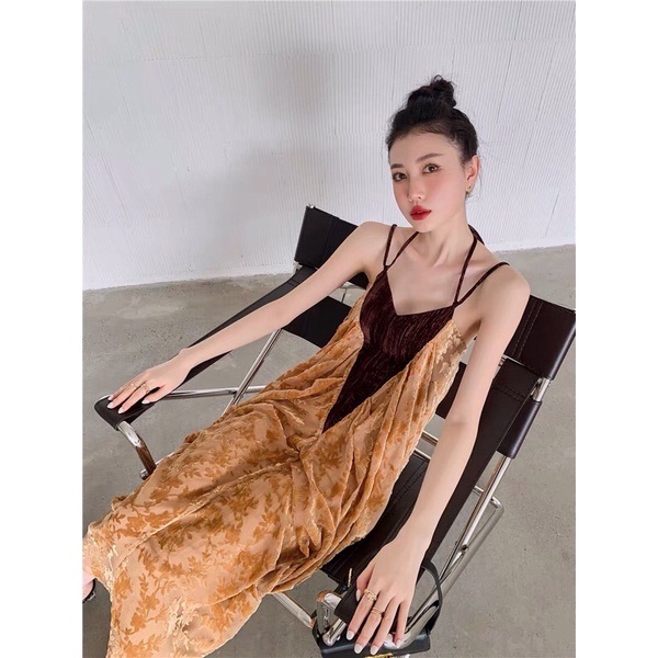 Váy hai dây dáng dài sang trọng (có thể điều chỉnh dây) | BigBuy360 - bigbuy360.vn