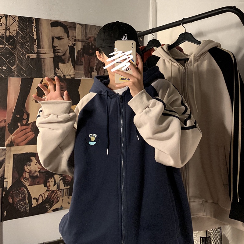 Áo Khoác Hoodie Dày Dáng Rộng In Hoạt Hình Kiểu Hàn Quốc Thời Trang Cho Nữ | BigBuy360 - bigbuy360.vn