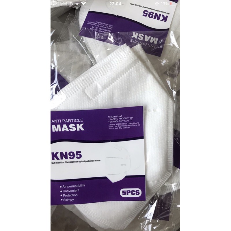 Khẩu trang KN95 xuất Nhật (bịch 5 cái) | BigBuy360 - bigbuy360.vn