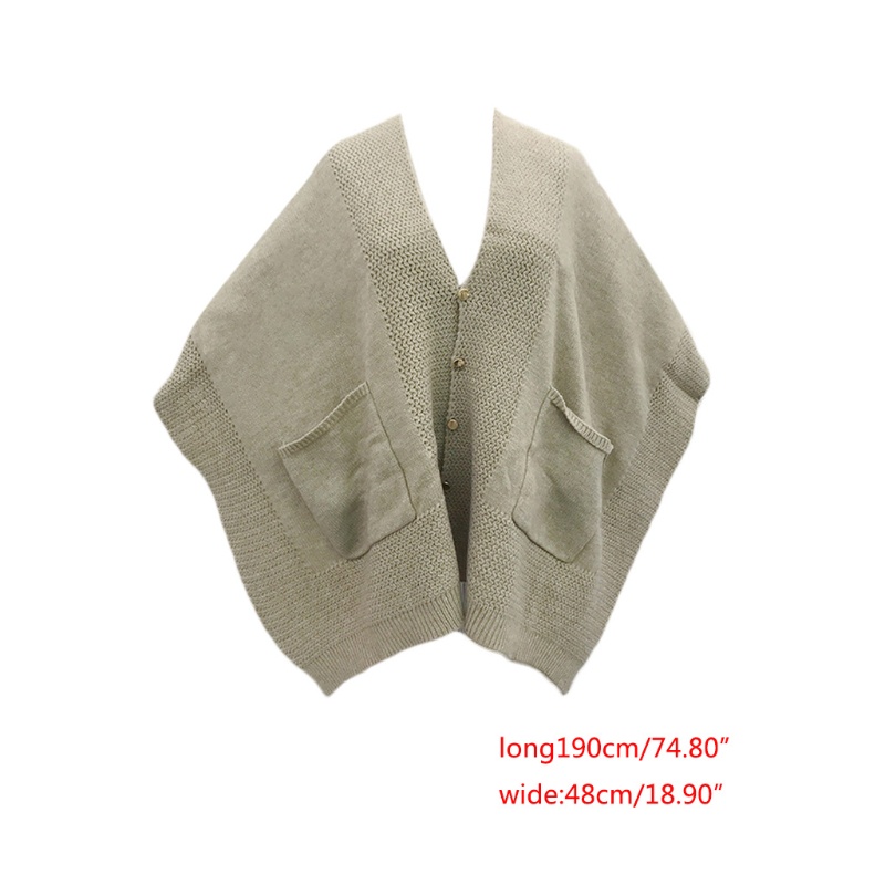 Khăn choàng dệt kim màu trơn phối túi trước thời trang mùa đông cho nữ
 | BigBuy360 - bigbuy360.vn