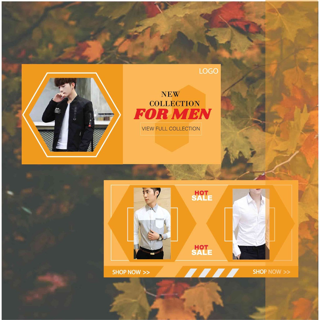 Banner Template Shopee Ngành Thời Trang Màu Cam Tạo Sự Trẻ Trung Tinh Tế Trọn Bộ 12 Banner Đẹp Mắt Vnet Media GT01