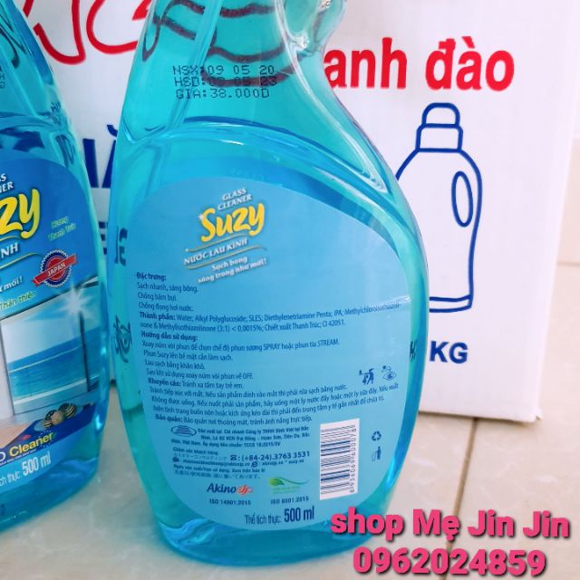 [CHÍNH HÃNG] Nước lau kính SUZY 500ml - thành phần HỮU CƠ, chất lượng NHẬT BẢN