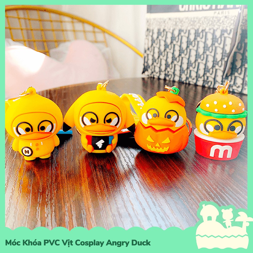 [Sẵn VN] Móc Khóa PVC Cosplay Angry Duck Siêu Hài