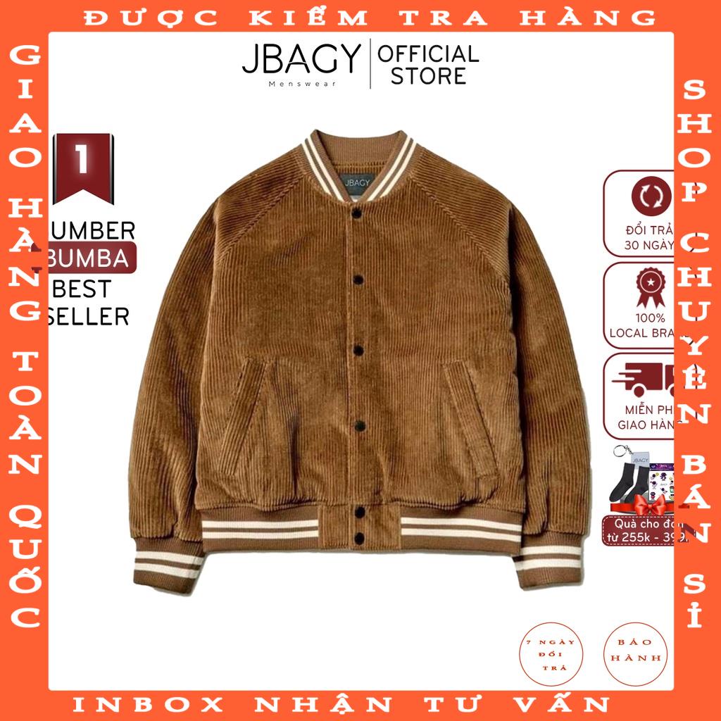 Áo khoác nam bomber nhung tăm BUMBA cao cấp phong cách Hàn quốc thương hiệu JBAGY - JBK01