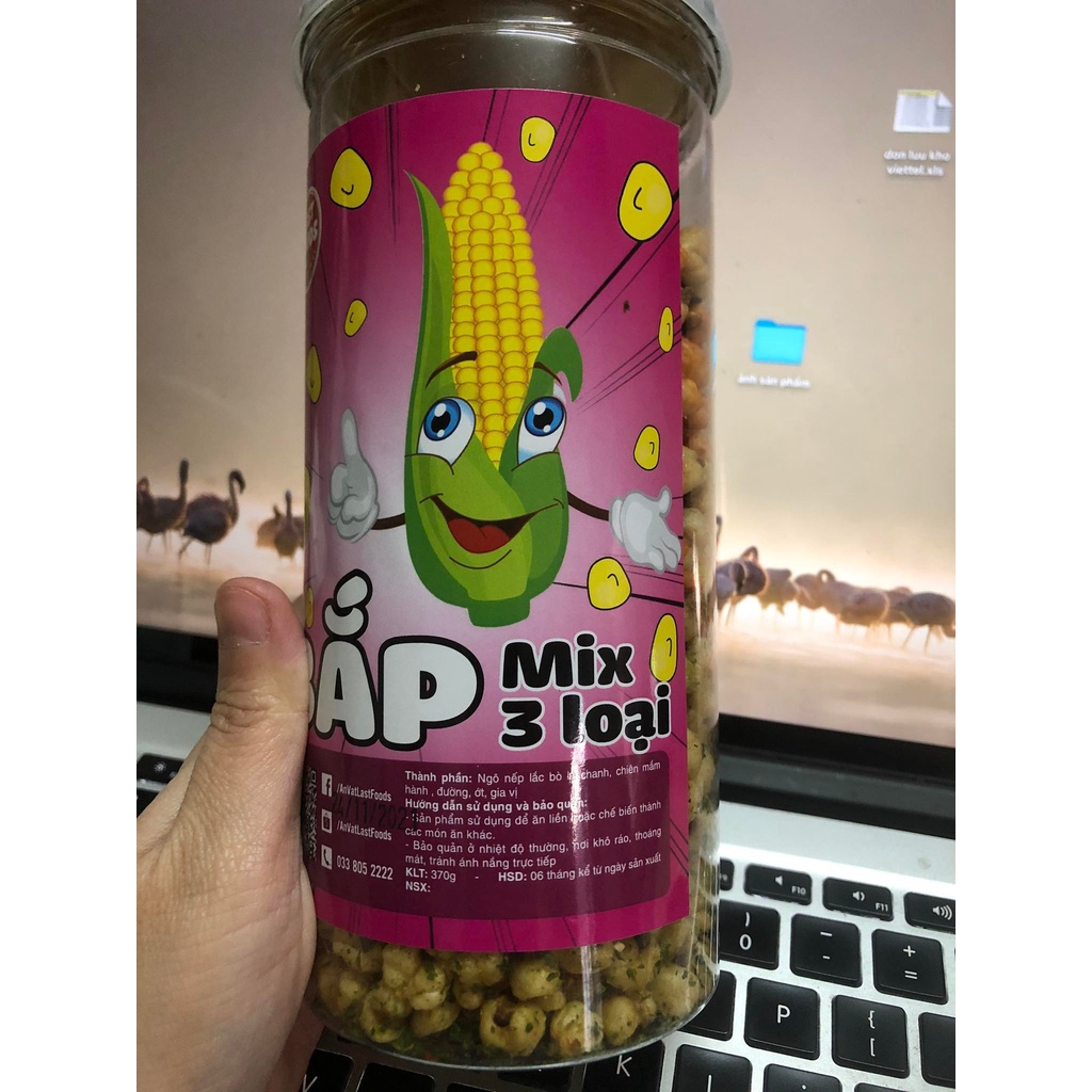 Bắp sấy mix 3 vị siêu ngon- Ăn vặt tiện lợi
