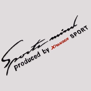 Tem sport mind dán capo xe ô tô Xpander (trắng đỏ)