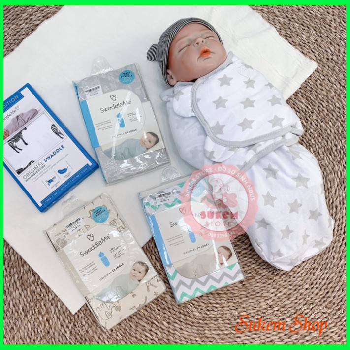 [HÀNG CHÍNH HÃNG]Ủ Kén Cho Bé/Chăn Quấn SwaddleMe Chất Liệu 100% Cotton Mềm Mại, Co Giãn Tốt