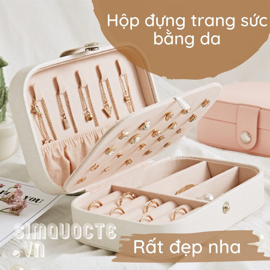 Hộp đựng trang sức chất liệu da sang trọng