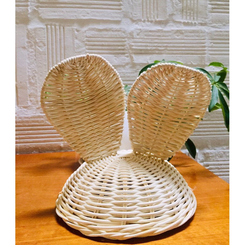 Mũ thỏ, nón thỏ bằng mây, phụ kiện chụp ảnh cho bé yêu