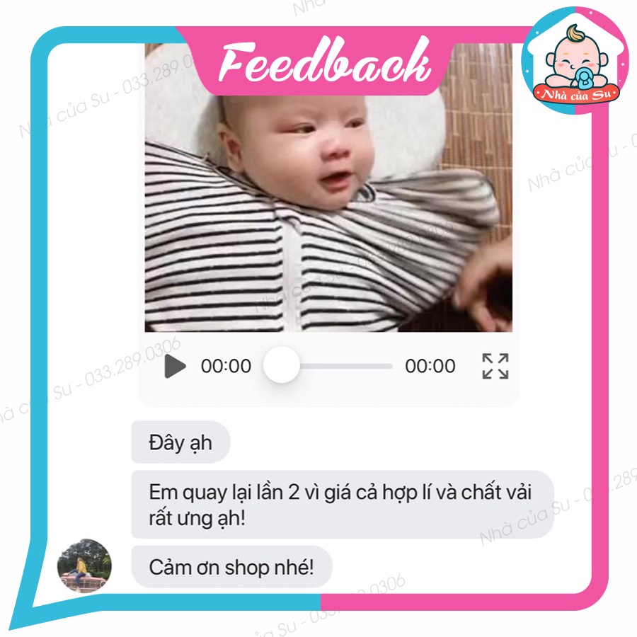 Nhộng chũn Nhà Su FREESHIP Co dãn 4 chiều, mềm mịn, thoáng mát giúp bé ngủ ngon, giảm giật mình