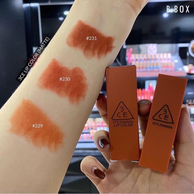 Son 3ce lip color màu 229,230,231 chuẩn auth date mơi