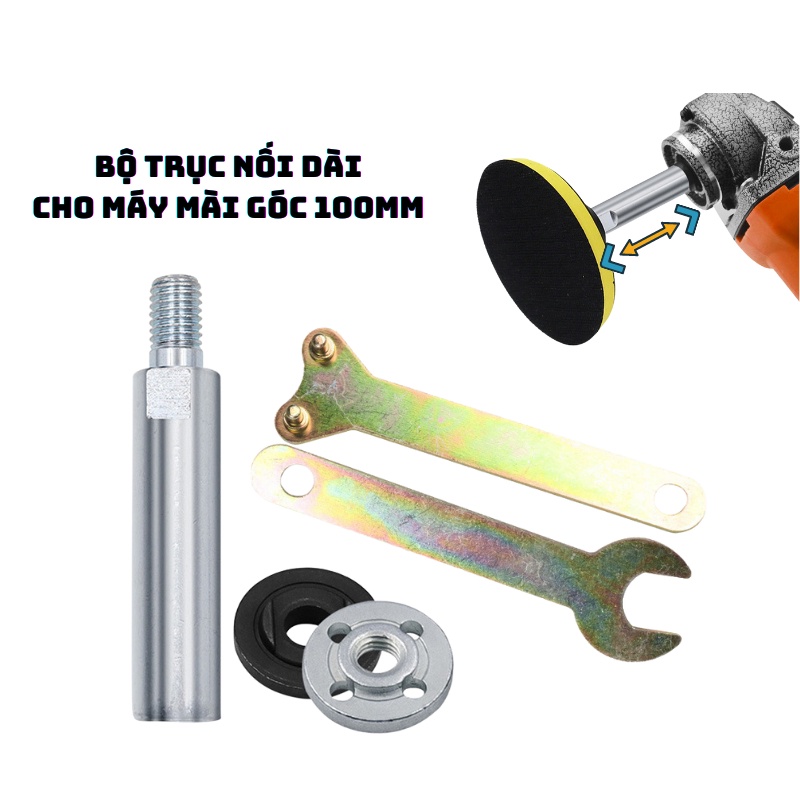 Thanh trục nối dài phụ kiện cho máy mài góc 100 ty nối dài chuyển đổi ren M10