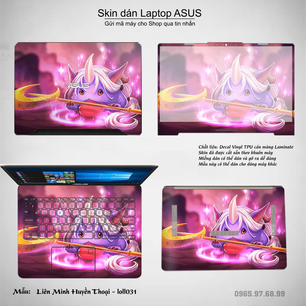 Skin dán Laptop Asus in hình Liên Minh Huyền Thoại nhiều mẫu 4 (inbox mã máy cho Shop)