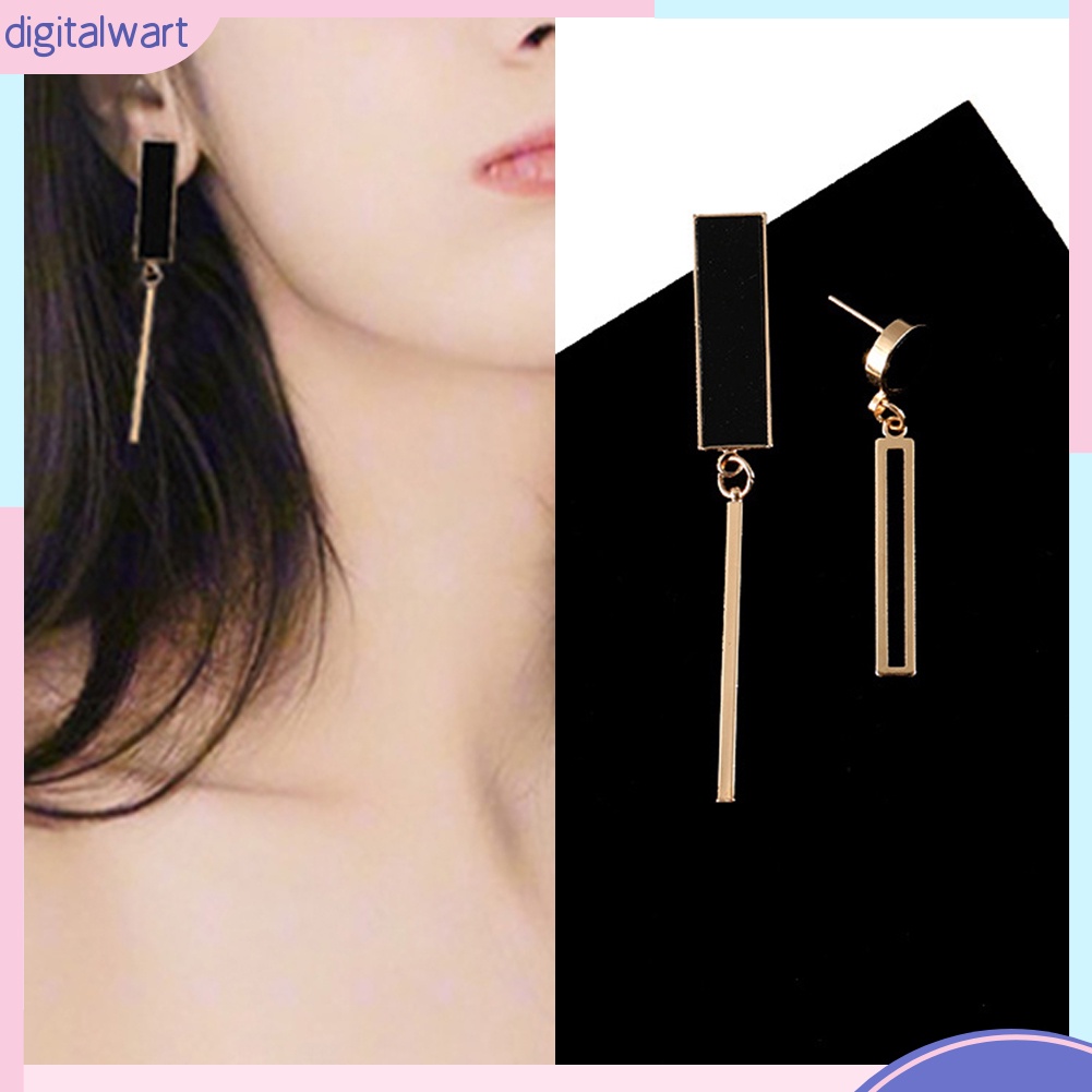 Khuyên tai hình học kiểu bất đối xứng thời trang cho nữ