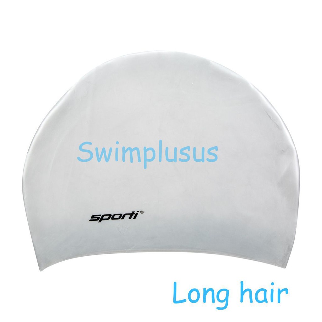 Mũ bơi long hair silicone chính hãng Sporti ( mũ cho nữ tóc dài)