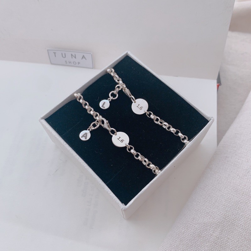 Vòng tay đôi THIẾT KẾ [𝑲𝒉𝒂̆́𝒄 𝒕𝒉𝒆𝒐 𝒚𝒆̂𝒖 𝒄𝒂̂̀𝒖] Lắc đôi Bạc _ 𝑨̉𝒏𝒉 𝒕𝒉𝒂̣̂𝒕 __ Cam kết chuẩn Bạc_TUNASHOP