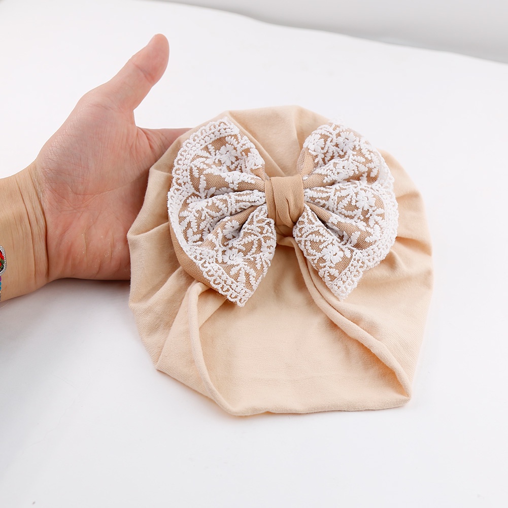 1 Mũ Turban Thắt Nơ Bằng Vải Cotton Mềm Cho Bé Gái Sơ Sinh