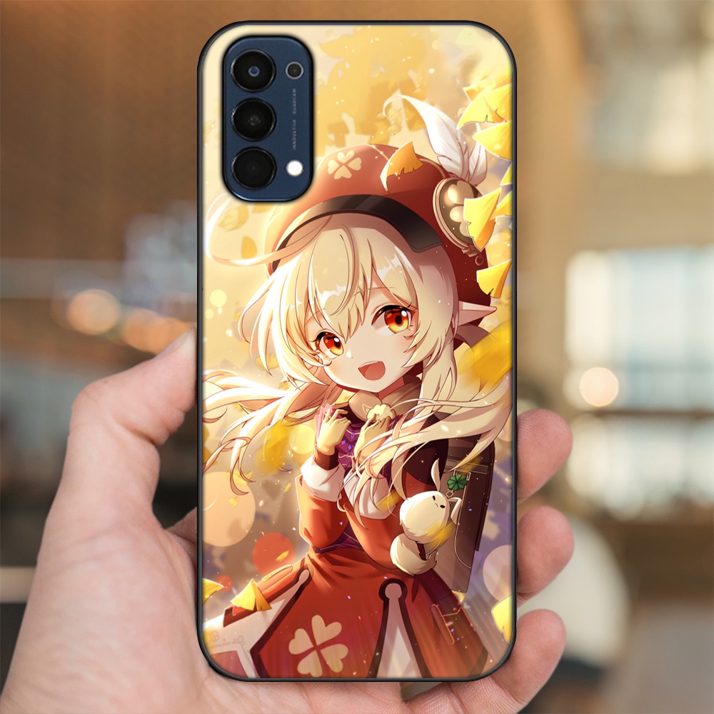 Ốp lưng Oppo Reno 4 viền đen in hình Klee Genshin Impact