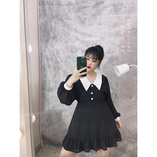 [MÚP BIGSIZE 60-100KG] Đầm tiểu thư tay bồng