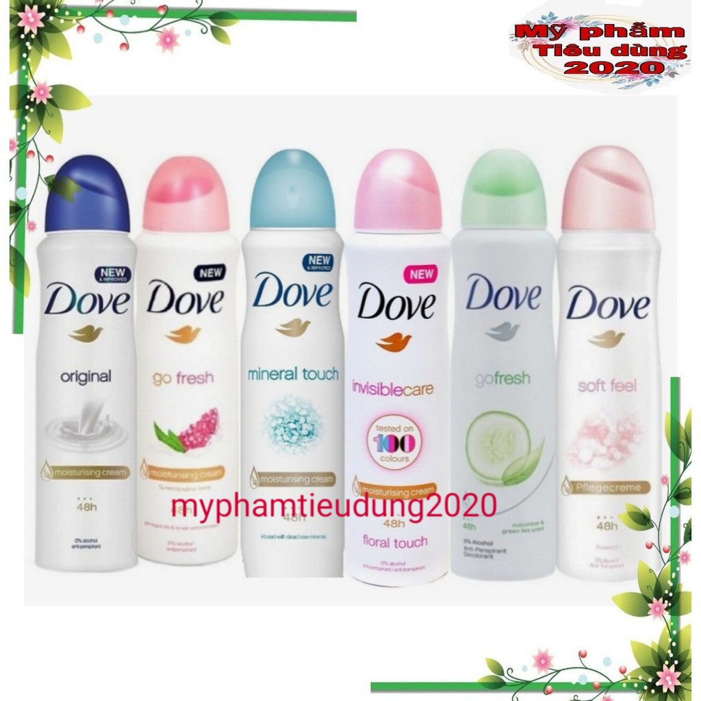 Xịt ngăn mùi Dove các loại 150ml