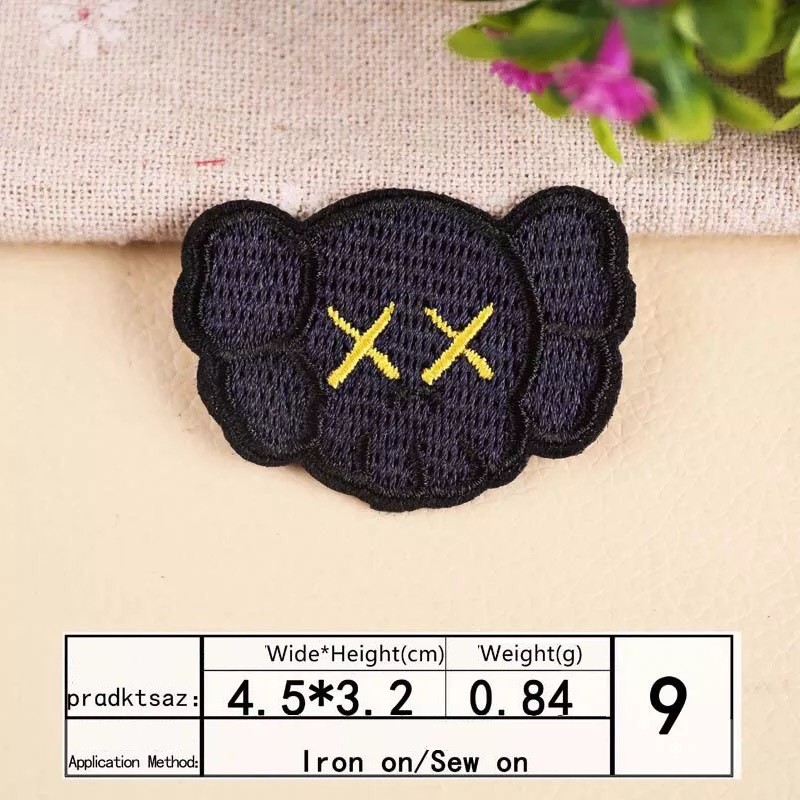 Sticker Logo Patch Ủi Quần Áo Hình KAWS x SEASAME - Vani Store