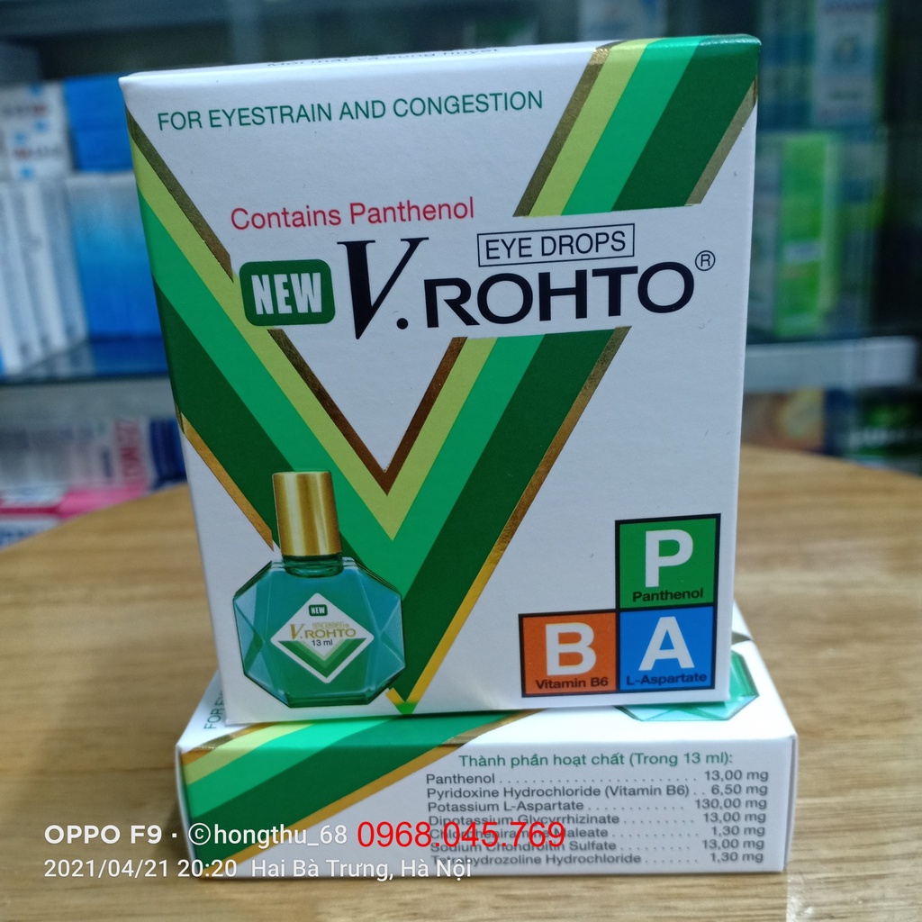 Nhỏ mắt - NEW V.ROHTO lọ 13ml cải thiện tình trạng mỏi mắt, xung huyết kết mạc, ngứa mắt