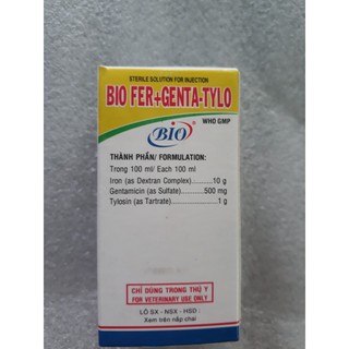 Fer+Genta tylo 20ml-cung cấp sắt cho heo con