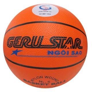 Trái bóng rổ cao su Geru Star màu cam