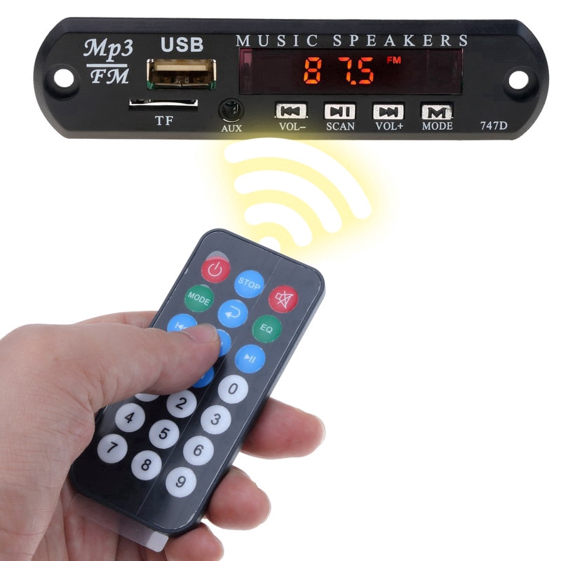 Mô đun máy nghe nhạc MP3 Bluetooth 12V WMA cổng USB TF