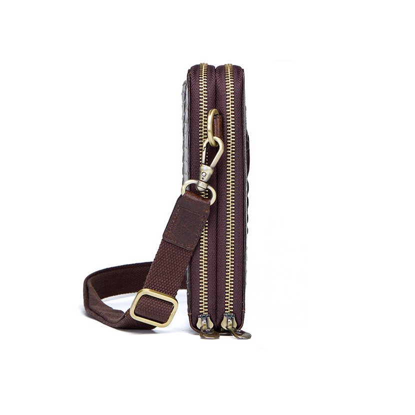 TÚI ĐEO CHÉO DA BÒ VÂN CÁ SẤU - 2116409