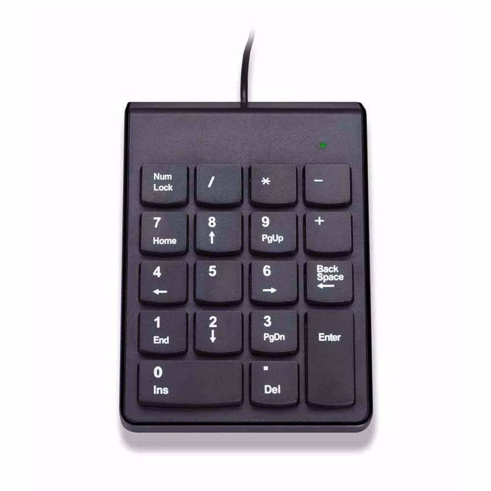 Bàn phím số MMULCK 18 phím có dây đầu USB màu đen