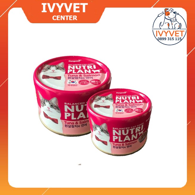 Thức ăn cho mèo Pate mèo lon Hàn Quốc - Nutri Plan 160gram