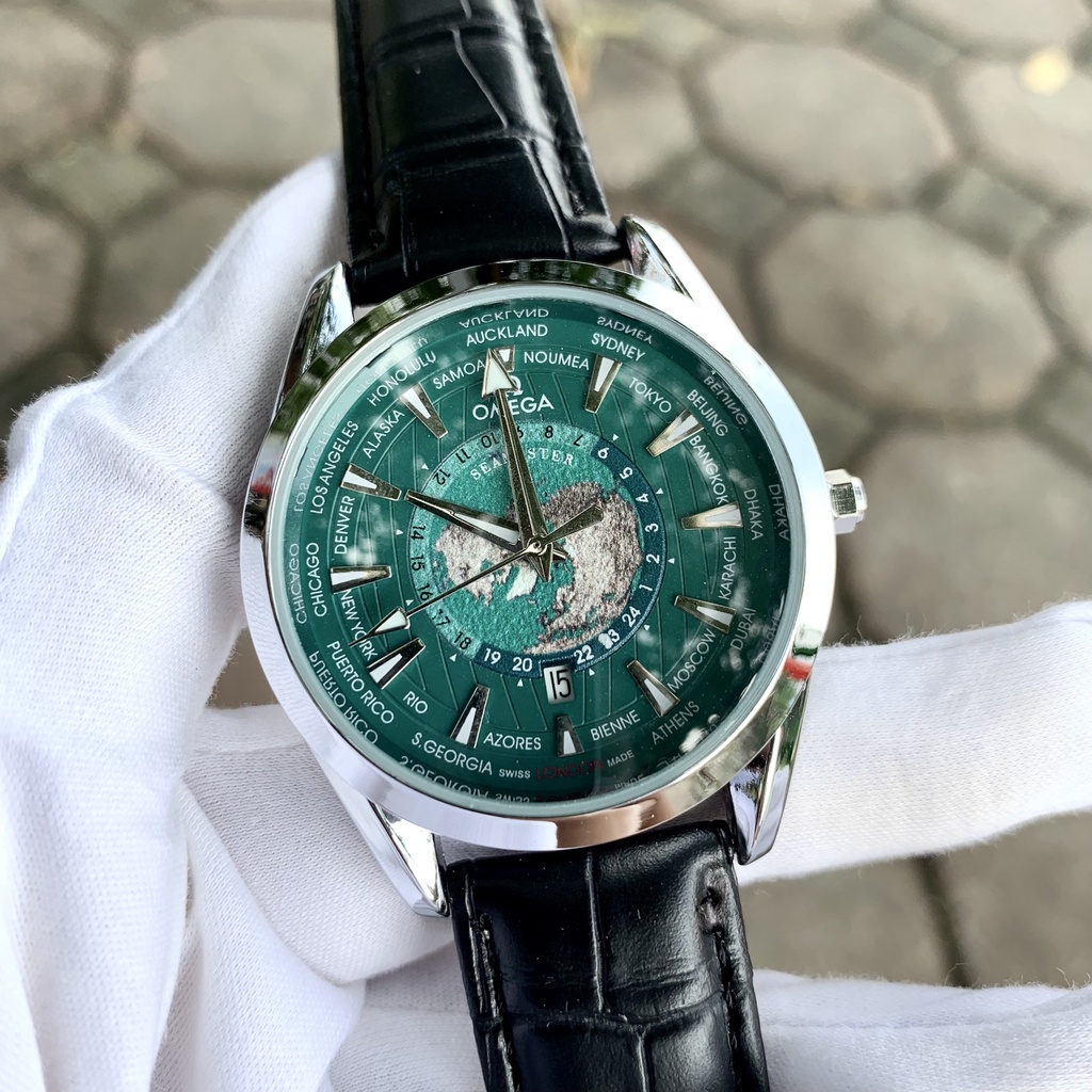 [Free Ship] Đồng Hồ Nam O.mega Mặt bản đồ Kim trôi | BigBuy360 - bigbuy360.vn