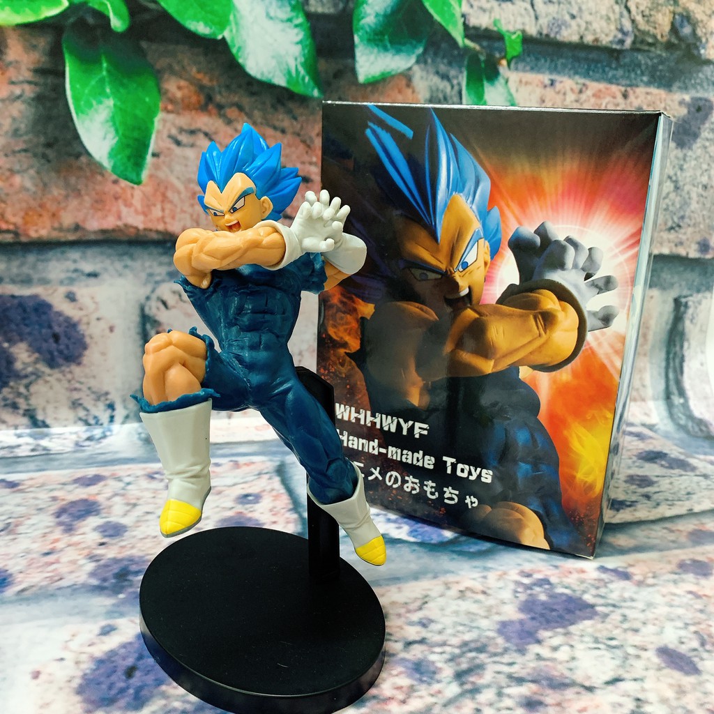 Mô hình 7 Viên Ngọc Rồng SonGoku Blue x Vegeta Blue siêu ngầu, Dragon Ball cao 18cm có chân đế đi kèm, full hộp