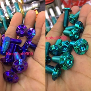 Ốc Dĩa Titan Gr5 Đầu Ngôi Sao Không Gờ Dùng Dòng Xe Yamaha