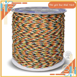 [Sản phẩm HOT] Cuộn dây vải ngũ sắc loại 1,5mm, dây tết vòng tay