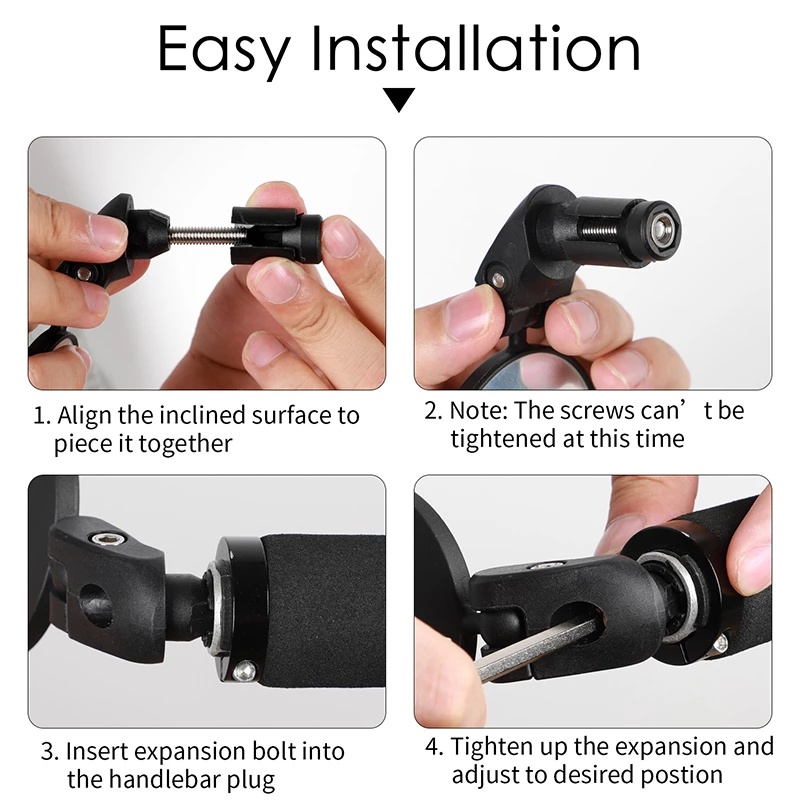 Gương Chiếu Hậu Góc Rộng Xoay 360 Độ Cho Xe Đạp Leo Núi