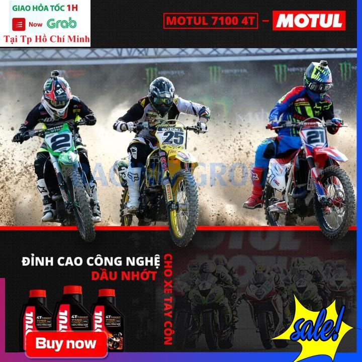 Nhớt Máy Chính Hãng Motul 7100 4T 10W50 1L - Nhớt Pháp Cao Cấp Dành Cho Xe Số Côn Tay Và Mô Tô